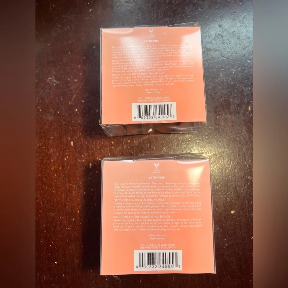 ELF Blending Sponge Duo - Coral and Plum bundle
